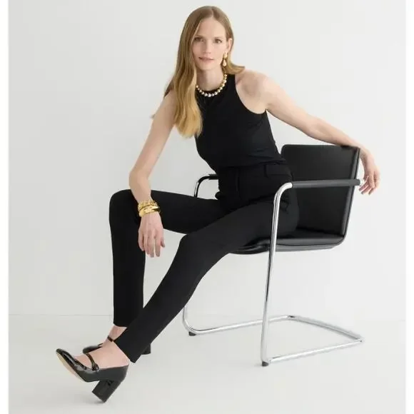 J.Crew Full length Cameron Pant in Four Season Stretch Blend Black Size 00 NWT - Picture 2 of 7